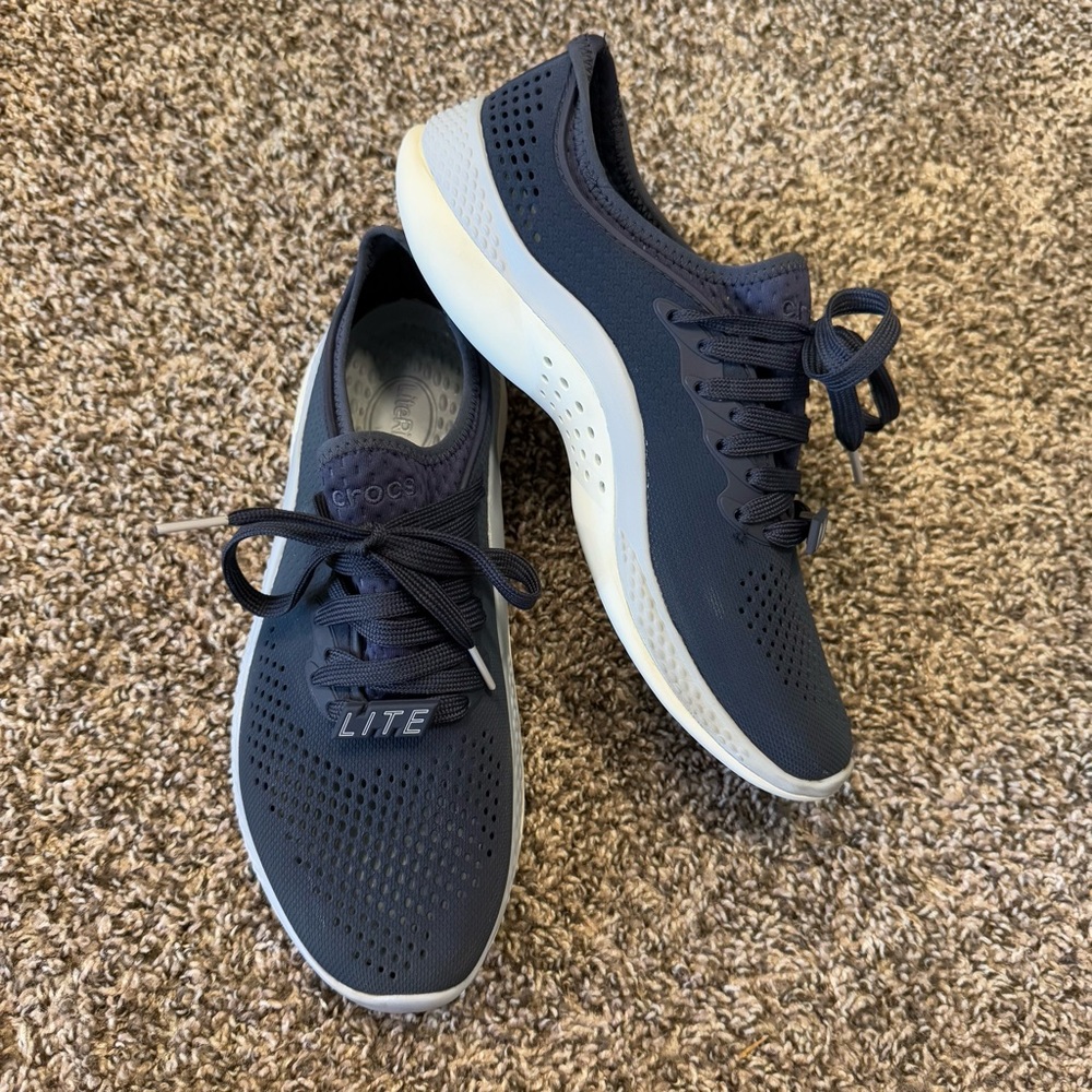 Crocs Lite Ride 360 Pacer Sneakers Women’s 9 Blue Lightweight Comfort Shoes